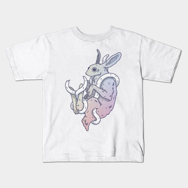 Rainbow Bunny Kids T-Shirt by odsanyu